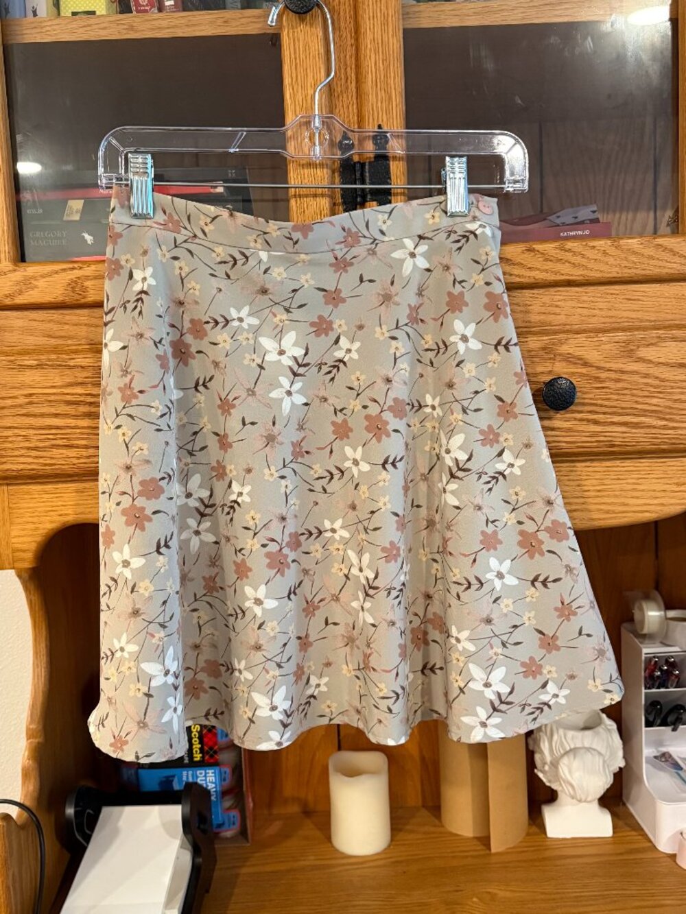 Vintage Neutral Floral Skirt